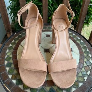 Nude high heeled sandals